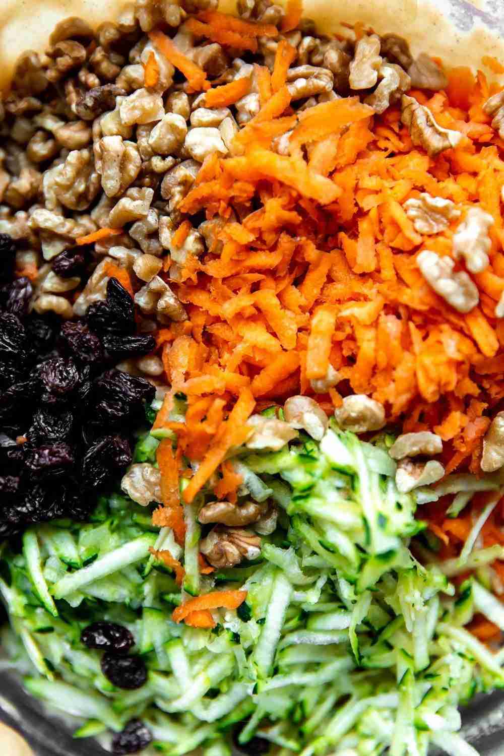 shredded carrot and zucchini 