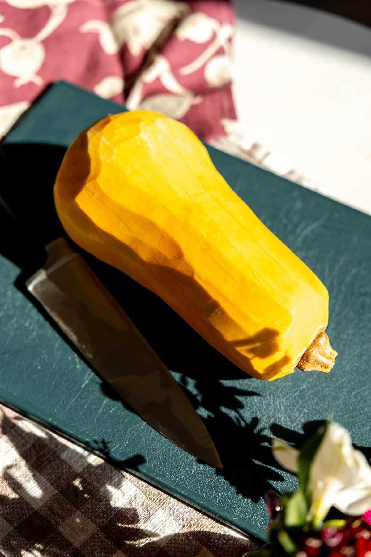 A peeled butternut squash.